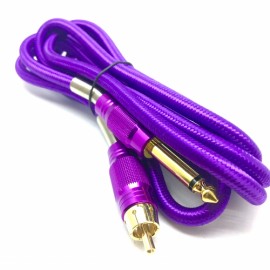 Клип корды Клип корд Jack - RCA армированный фиолетовый